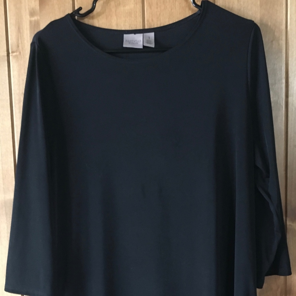 Chicos Size 1 Black Tunic - Easy Wear
